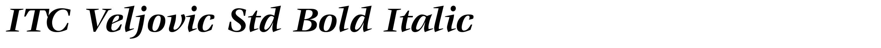 ITC Veljovic Std Bold Italic